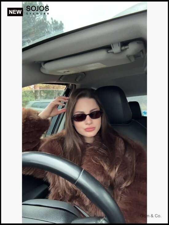 Retro Rectangle Polarized Sunglasses Trendy Narrow Hexagon Y2K